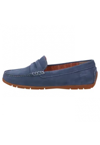 MOCASSIN NUBUCK BLEU / CARMONA