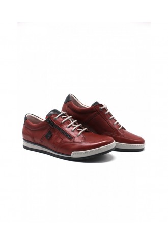 Sneaker confort zip terracotta