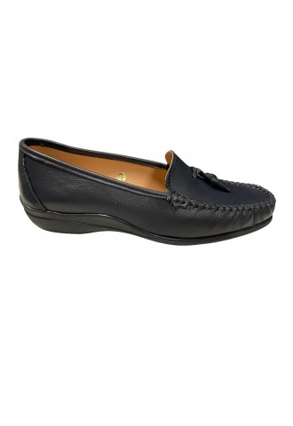 MOCASSIN CUIR MARINE