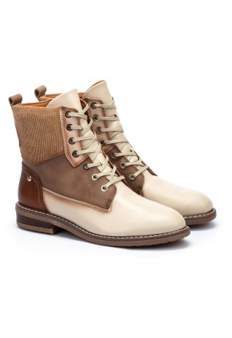 BOTTINE CUIR CREME/ ALDAYA