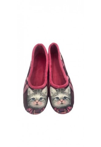 BALLERINE VELOURS CHAT ROSE