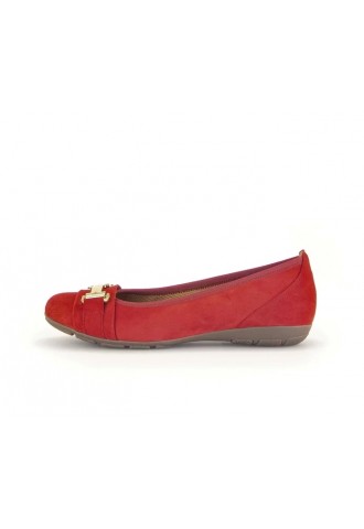 BALLERINE CHIC VELOURS ROUGE