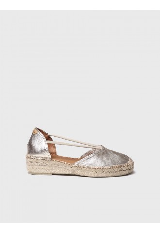 ESPADRILLES PLATE EN CUIR...