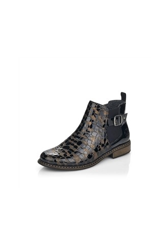BOTTINE EN CUIR BRONZE/...