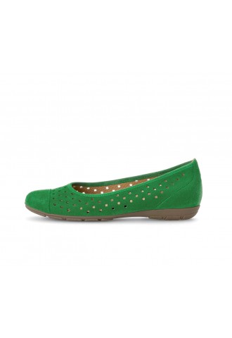 BALLERINE CONFORT NUBUCK VERT