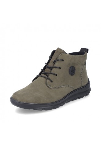 BOTTINE A LACET+ZIP CUIR VERT