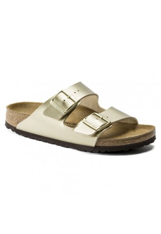 MULE ARIZONA CUIR VELOURS DORE