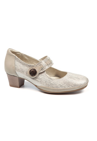ESCARPINS CUIR BEIGE