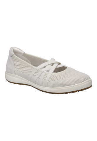 BALLERINE BLANCHE CUIR ET...