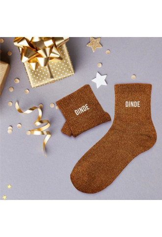 CHAUSSETTES PAILLETTES DINDE