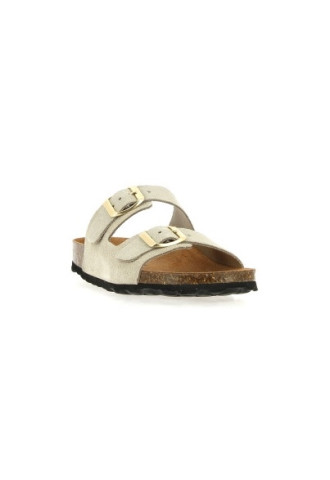 MULE CUIR ECRU 2 BOUCLES/ 3524