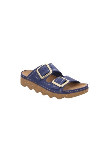 MULE CRANTEE EN CUIR REGLABLE