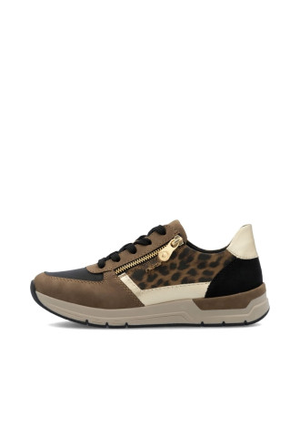 SNEAKERS ZIPPE MODE MARRON...