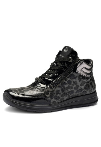 BOTTINES OSAKA NOIR LEOPARD