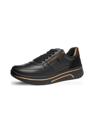 BASKETS SAPPORO CUIR NOIR