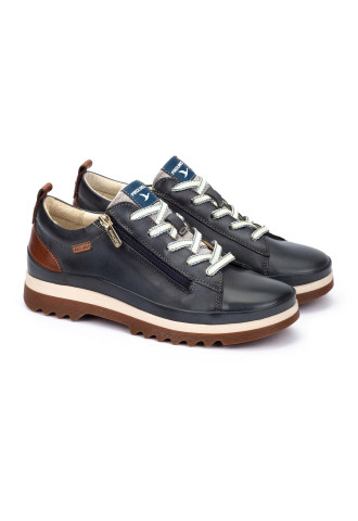 BASKET CUIR BLEU/ VIGO