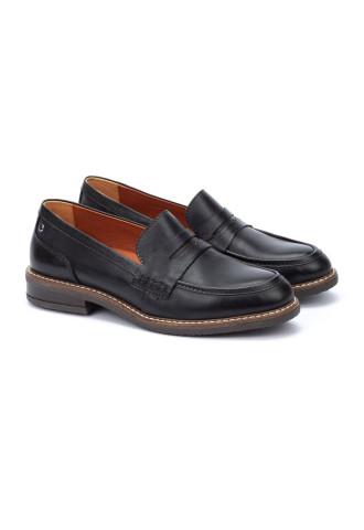 MOCASSINS CUIR NOIR/ ALDAYA