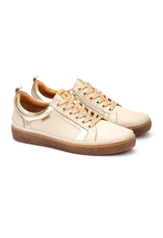 BASKETS CUIR BEIGE/ LANZAROTE