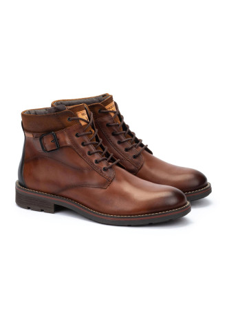 BOTTINES EN CUIR MARRON/ YORK