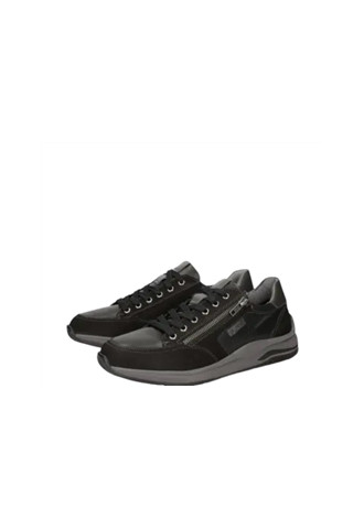 BASKET CUIR ET NUBUCK NOIR/...