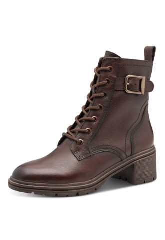 BOTTINE A TALON ZIPPEE CUIR...