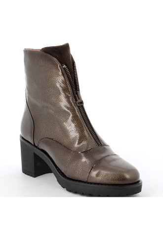 BOTTINE A TALON CUIR VERNIS...