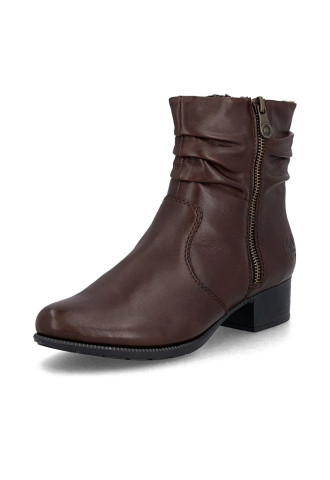 BOTTINE EN CUIR MARRON/...