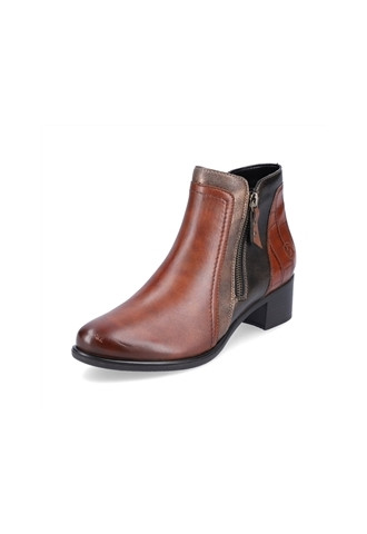 BOTTINE EN CUIR MARRON/...