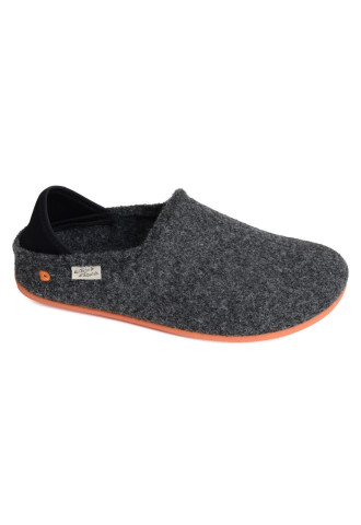 Mule confort laine gris