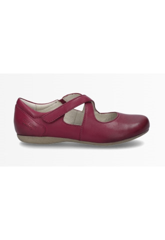 BALLERINE CUIR BORDEAUX...