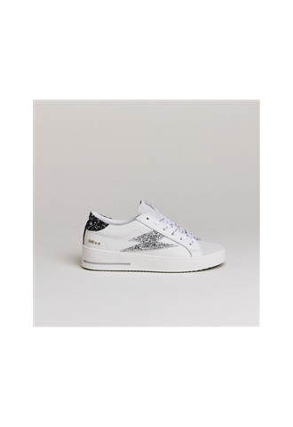 BASKET TENDANCE CUIR BLANC...