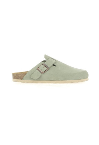 MULE SABOT EN NUBUCK VERT...