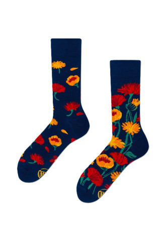 CHAUSSETTES FLOWER POWER NAVY