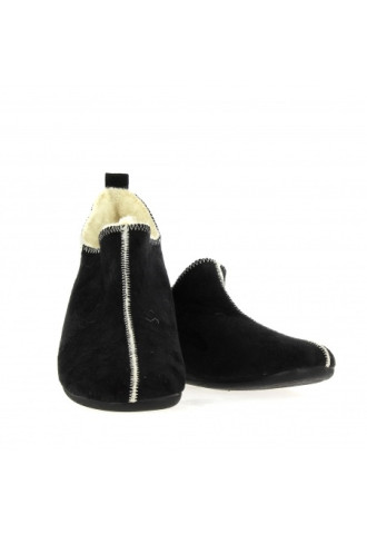 BOTTILLON FOURRE LAINE CUIR...