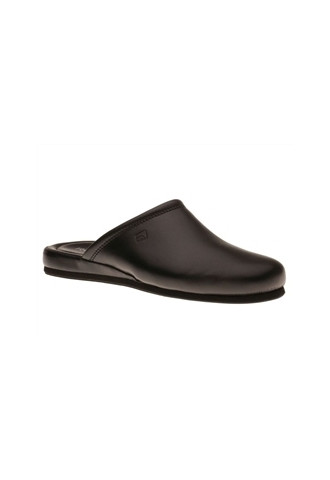 MULE CUIR NOIR/ 6600-90