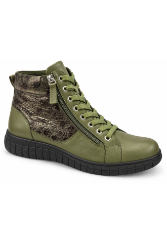 BOTTINE EN CUIR VERT PEDRO...