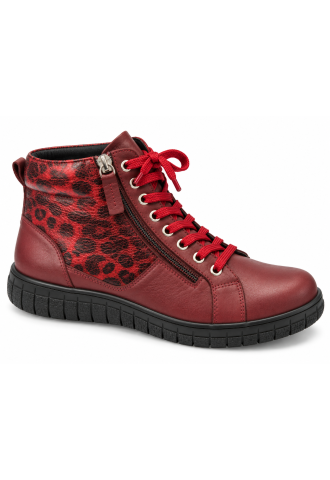 BOTTINE EN CUIR ROUGE PEDRO...