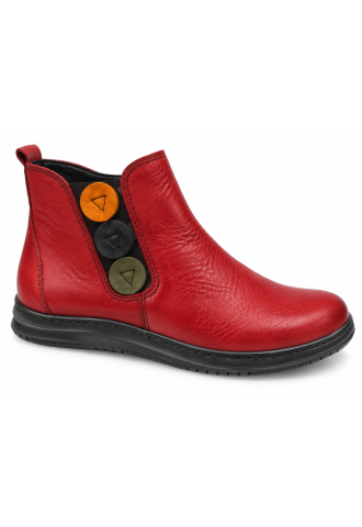 BOTTINE EN CUIR ROUGE PEDRO...