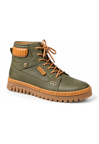 BOOTS CUIR SOUPLE KAKI