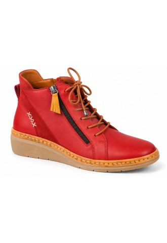 BOOTS COMPENSE ROUGE EN...