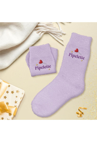 CHAUSSETTES PILOU BRODÉES À...