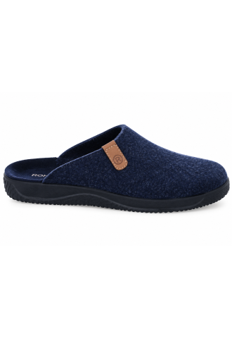 MULE FEUTRE DE LAINE BLEU/...