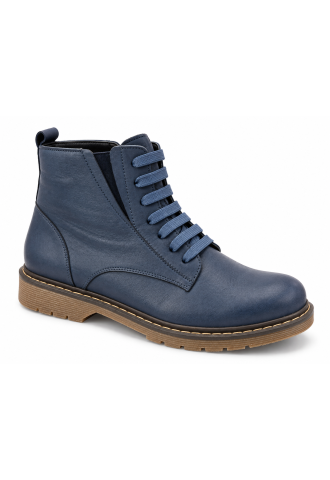 BOTTINE CUIR BLEU- PEDRO...