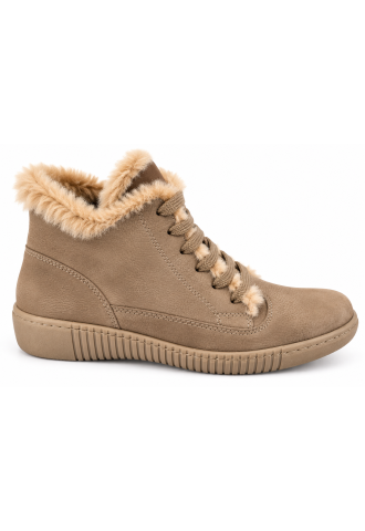 BOTTINES NUBUCK BEIGE-...