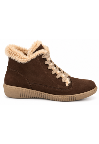 BOTTINES NUBUCK MARRON-...