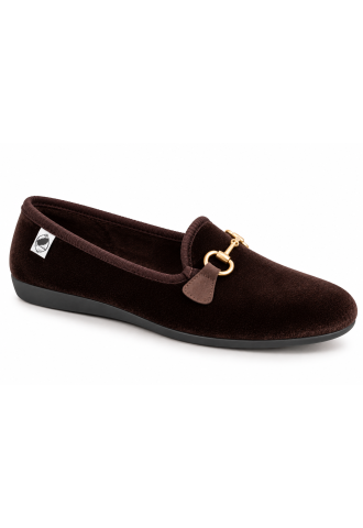 CHAUSSON BALLERINE MARRON/...