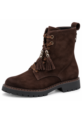 BOTTINE CUIR CHOCOLAT-...
